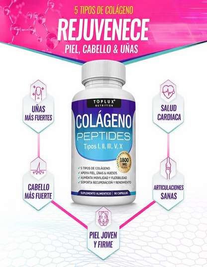 Colágeno Premium 5 Tipos Escenciales (60 Capsulas de 1800 mg)